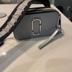 Marc Jacobs Small Snapshot Bag Grey multi silver- Excellent used condition